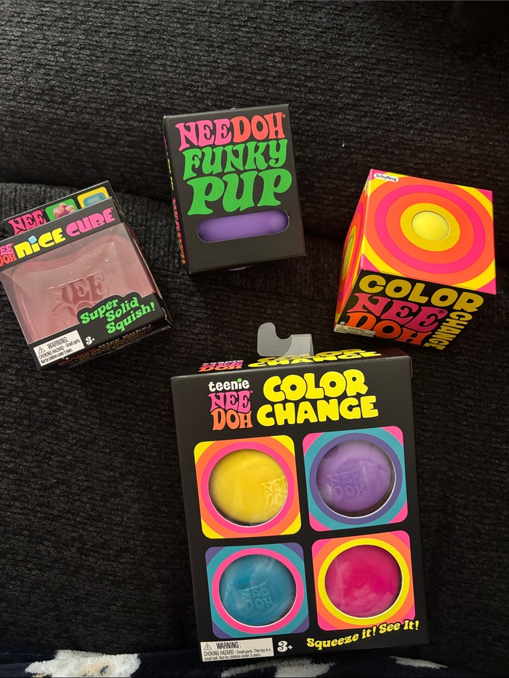 Schylling NeeDoh Fidget Toy Bundle 4 boxes All Authentic 💯
